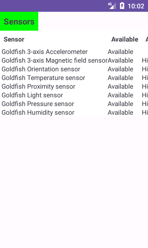 Sensors Android App